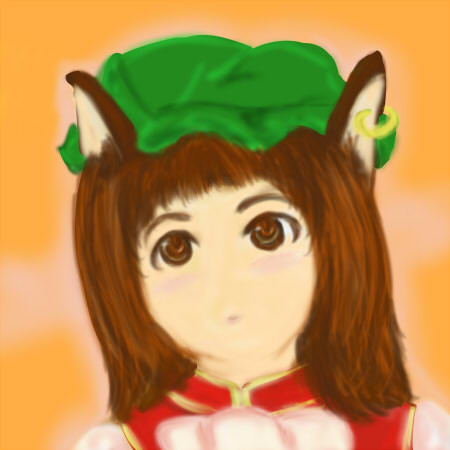 橙 エアーブラシで描いてみた