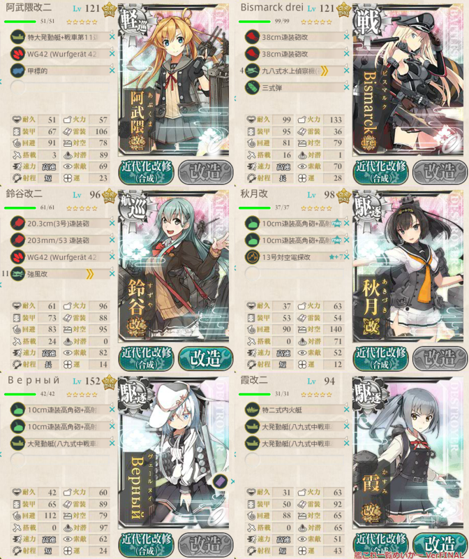 艦これメモ 海域攻略 ６ ４ Foolneko10の日記