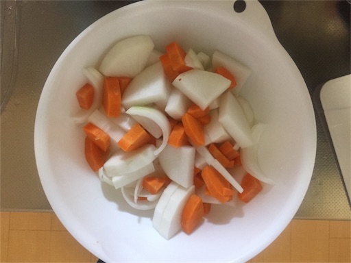 f:id:footmuji:20180529020408j:image 【サルでも作れる男飯④】超簡単でそれなりにうまい鶏肉と大根の煮物