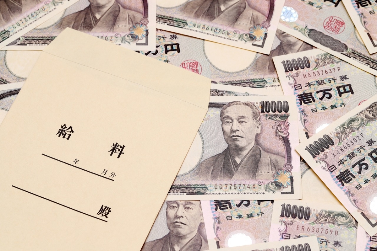 給料袋とお札