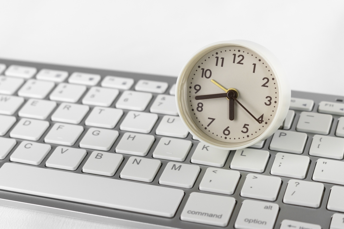 キーボードと時計