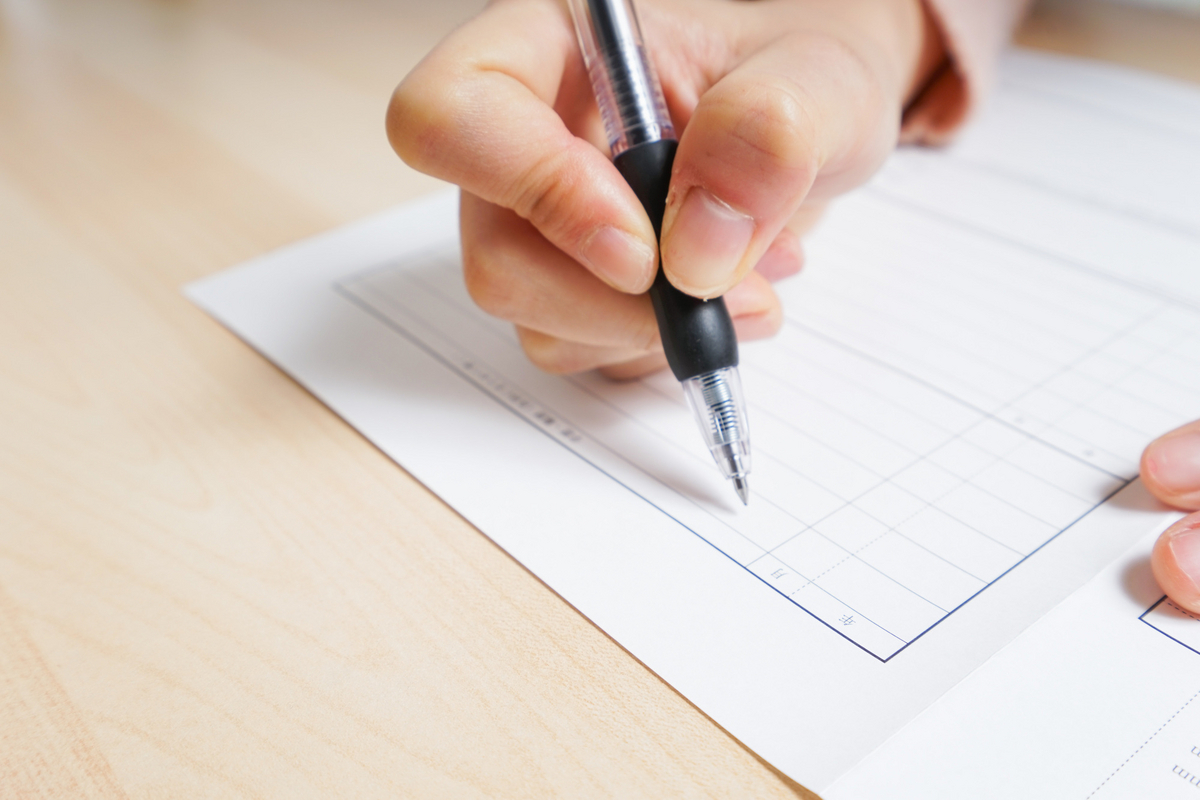 履歴書に書き込む