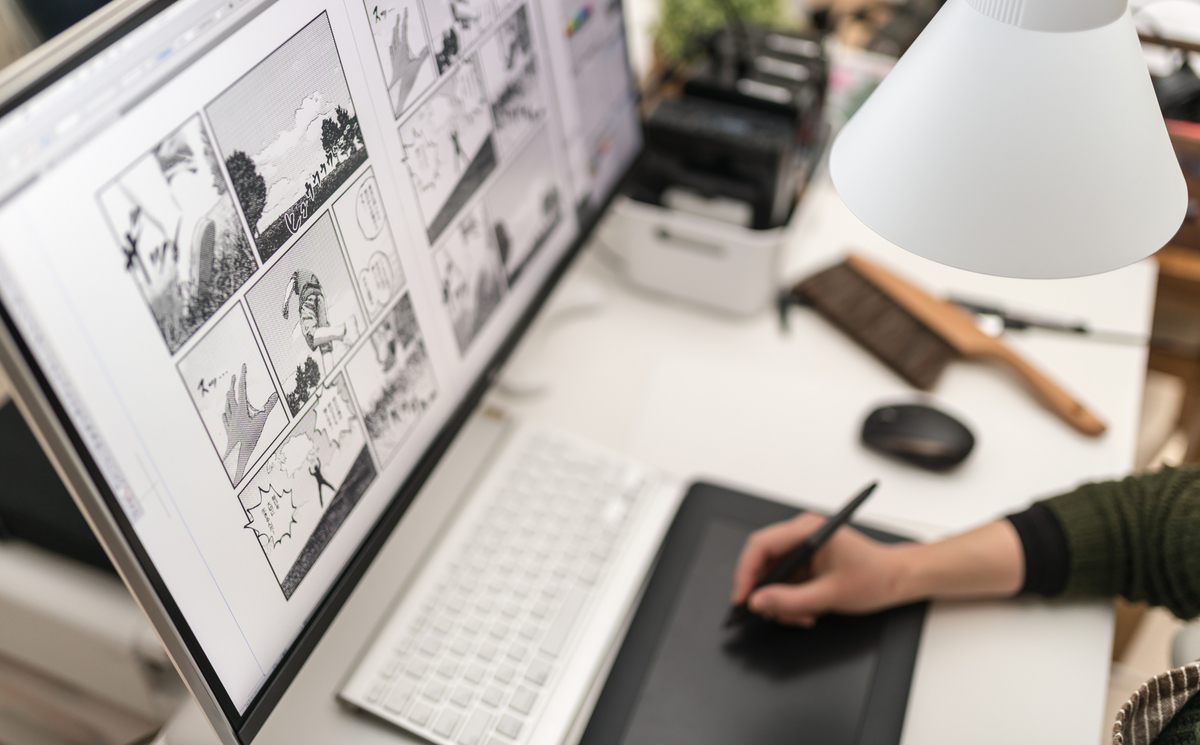 デジタルで漫画を描く