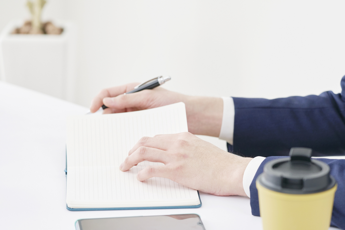 ノートに書き込む