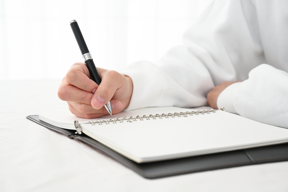 ノートに書き込む