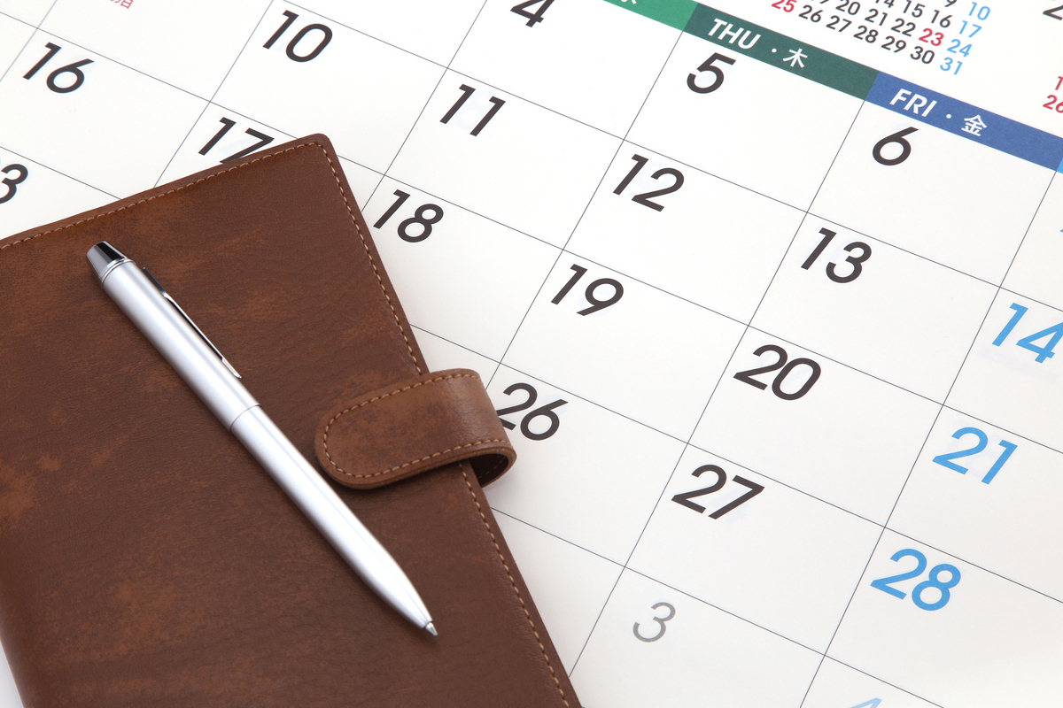 手帳とカレンダー