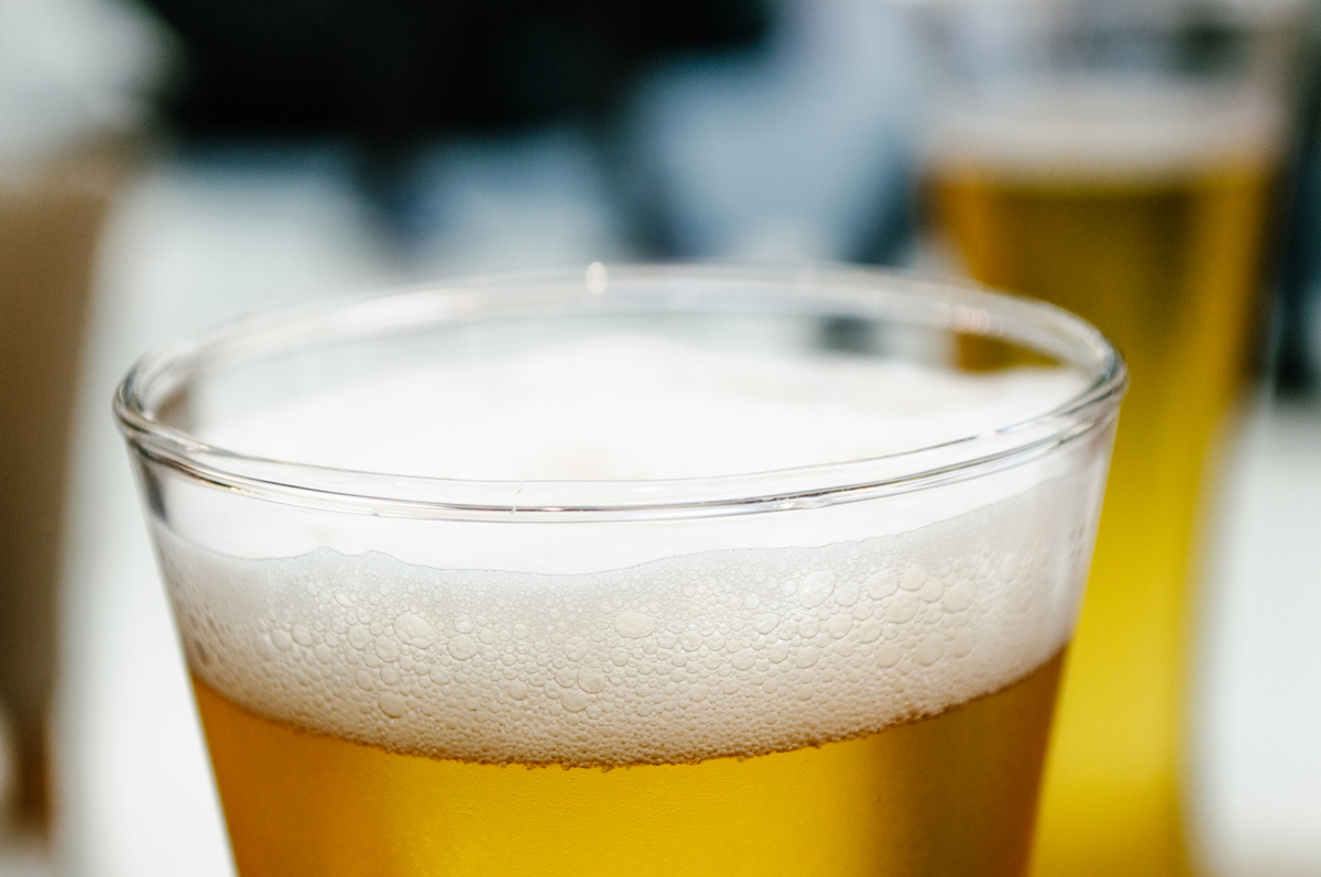 ビールのアップ