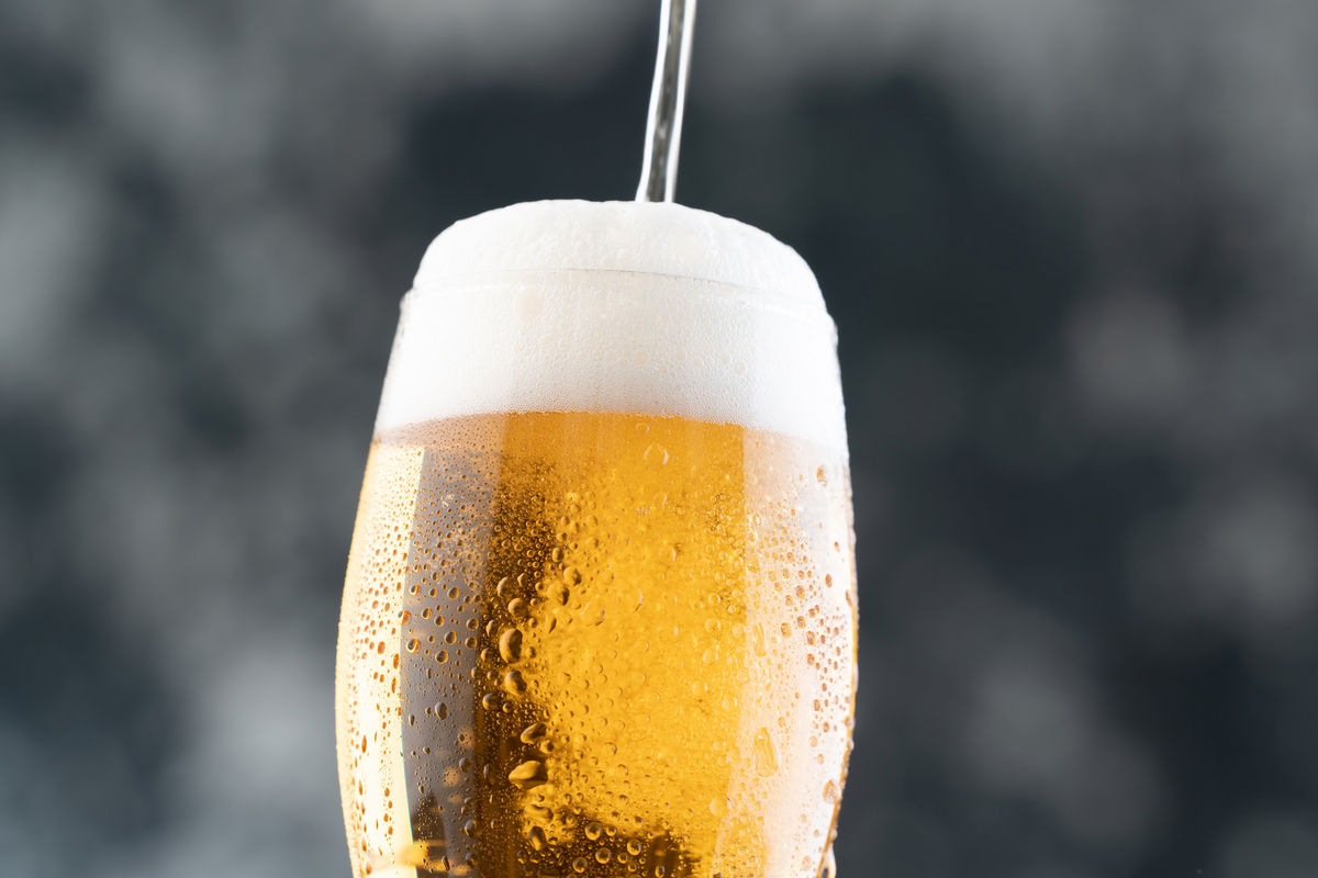 注がれているビール