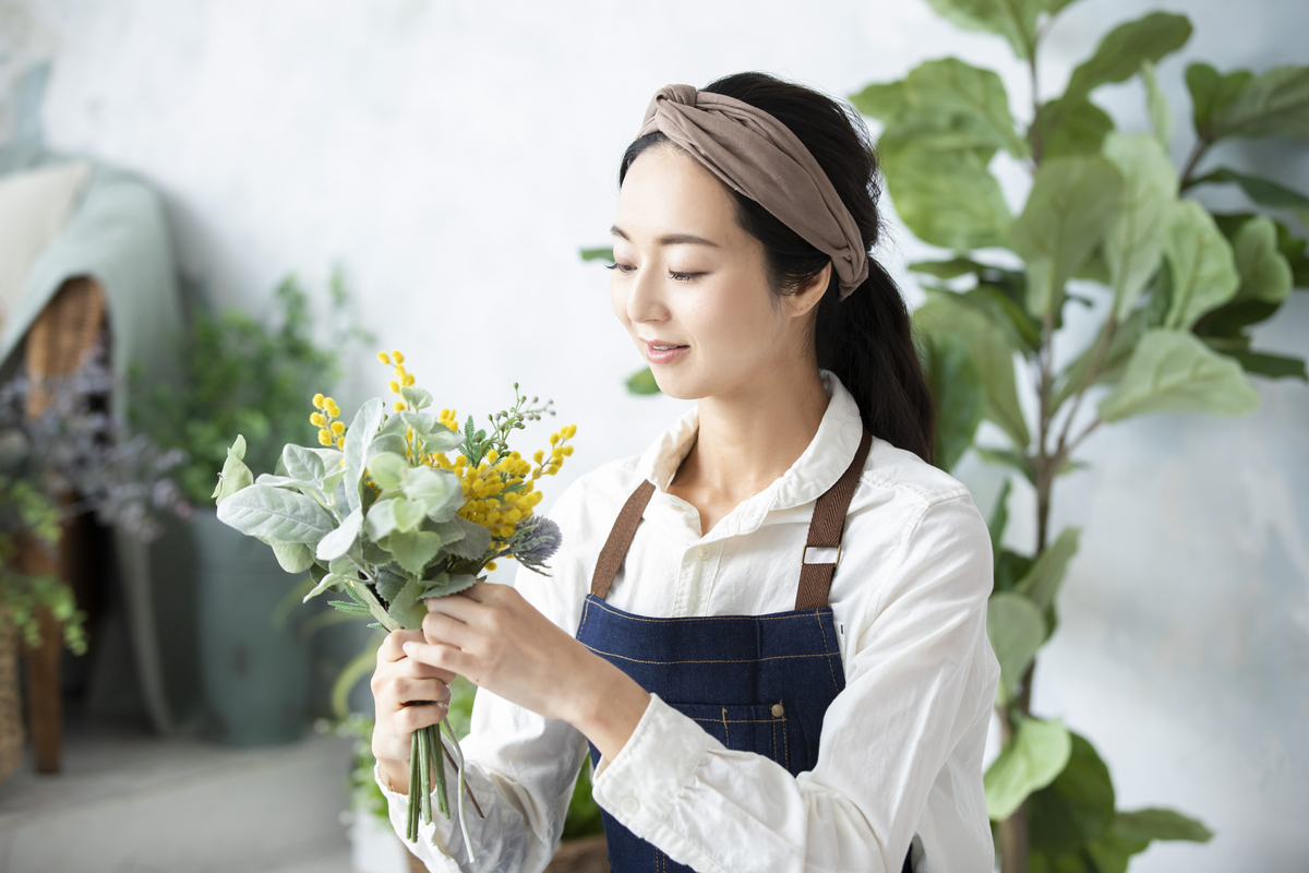 花束を作る