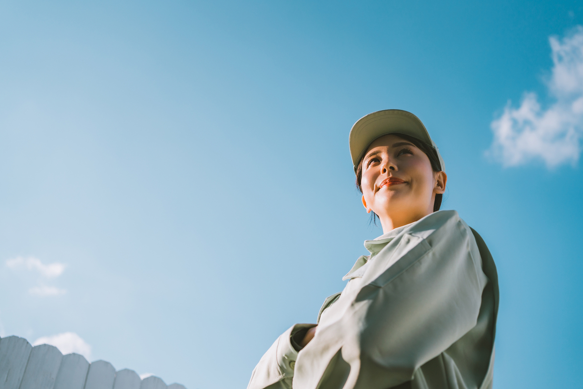 作業着姿の人物