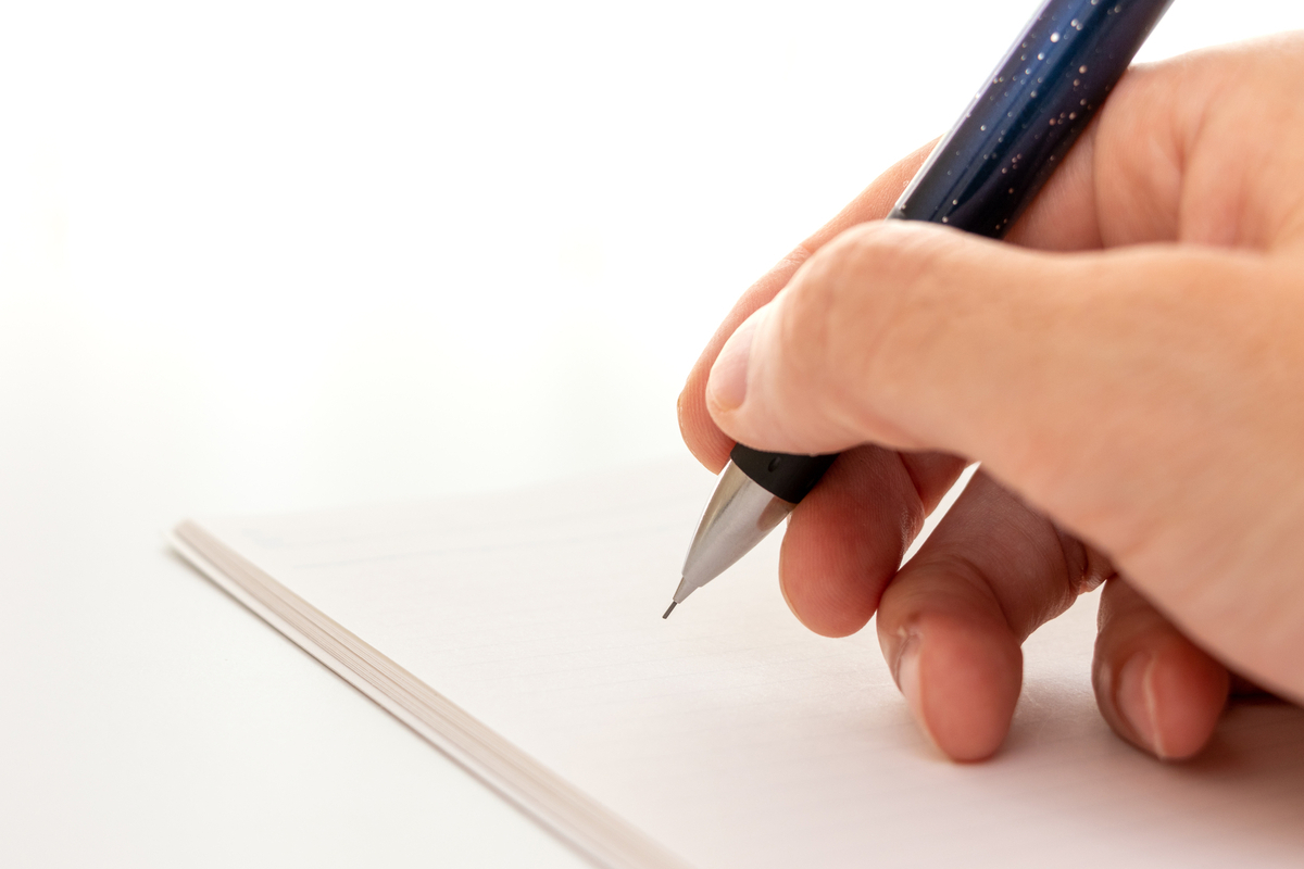 ノートに書き込む