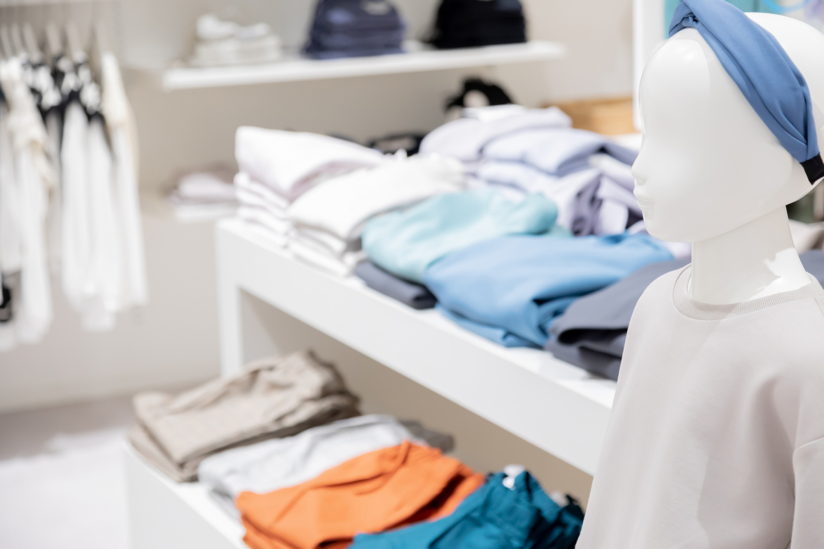 アパレルショップの商品棚