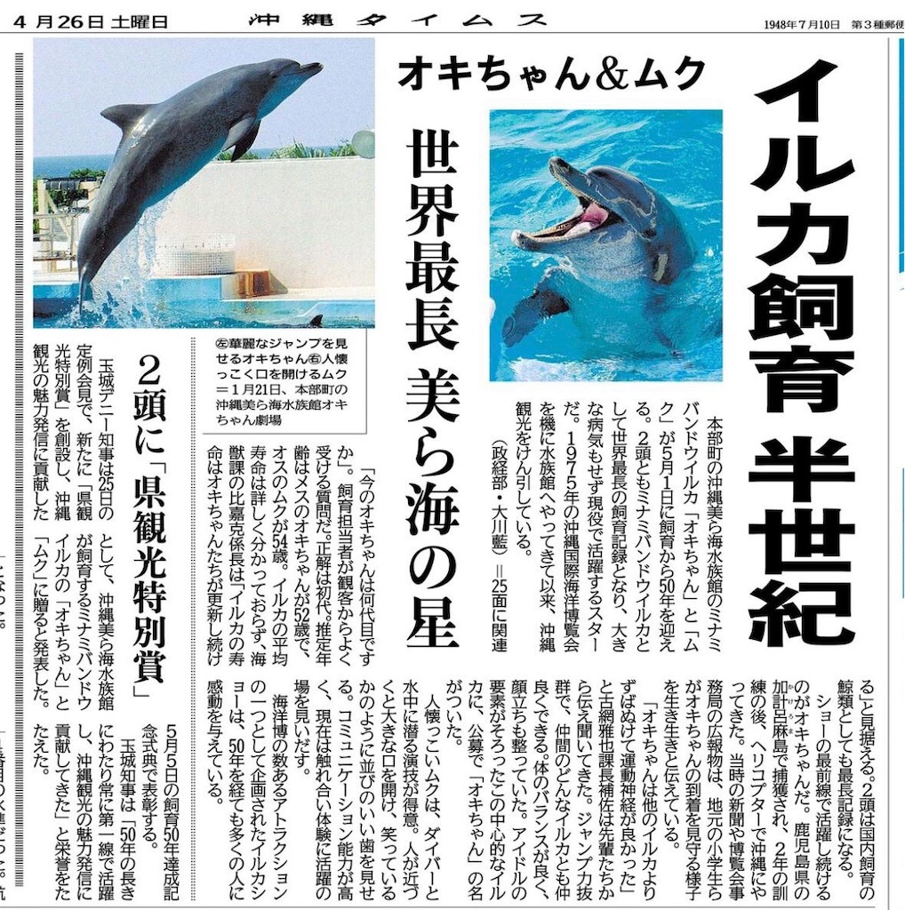 オキちゃんに住民票(世界最長飼育50年) - 沖縄での一人暮らし