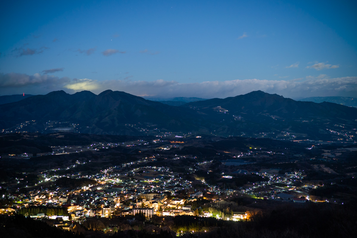 上ノ山公園展望台から見える夜景