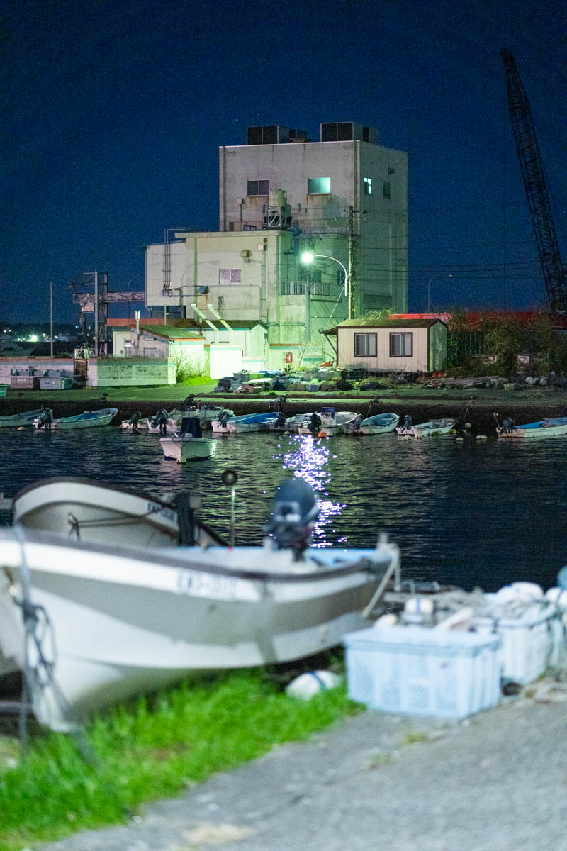 佐島漁港の夜