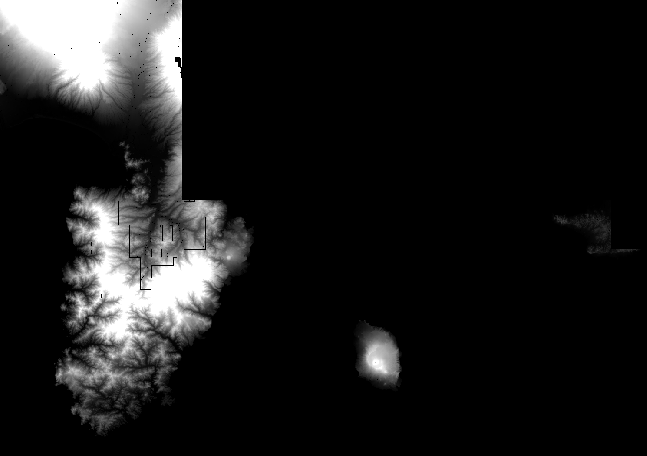 伊豆半島に不自然な直線が描かれ、その線よりも東側がすべて真っ黒になってしまっている。