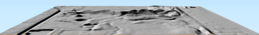 いくつか公園整備にて造営されたのではないかと思われる地形が目につく