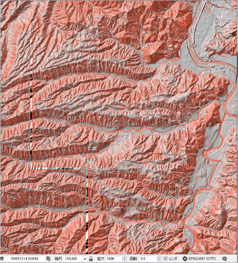 等高線として見られるのは5万分の1よりも大きな縮尺の地図になるようだ。