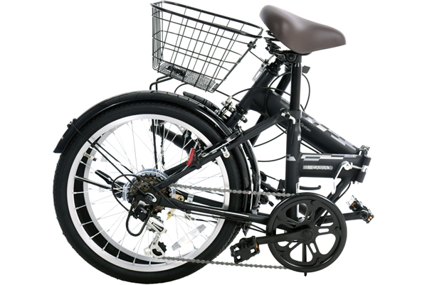 折りたたみ自転車を折りたたんだ画像