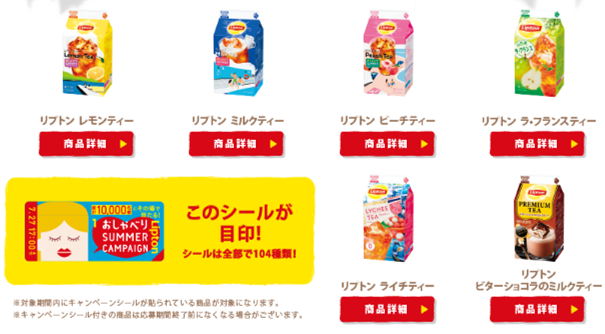 リプトン対象商品
