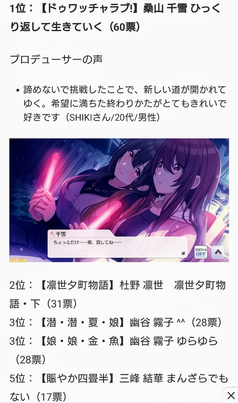 個人的に決める幽谷霧子名コミュトップ10 Lediefaht S Record 個人的に決める幽谷霧子名コミュトップ10 Lediefaht S Record
