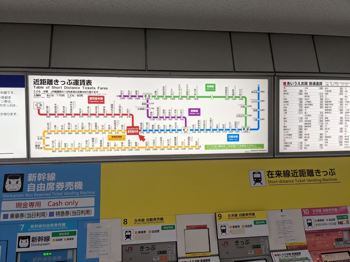 鹿児島中央駅路線図