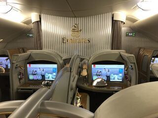 貸切！天空のシャワー！エミレーツ A380 ファーストクラス ドバイ