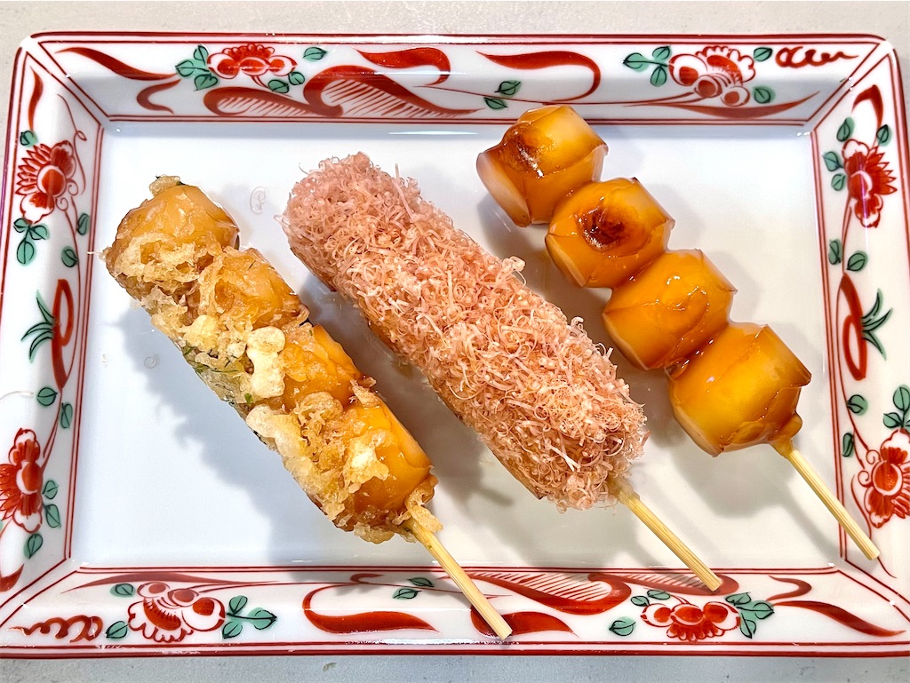 銀座三越『榮太樓』の繁盛団子。鰹節、天ぷら、みたらし、アイデア