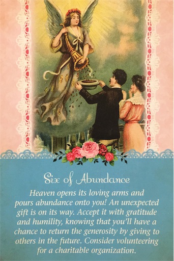 豊かさの天使 angel of wealth 豊かさの6 Six of Abundance - カードリーディングとつぶやき