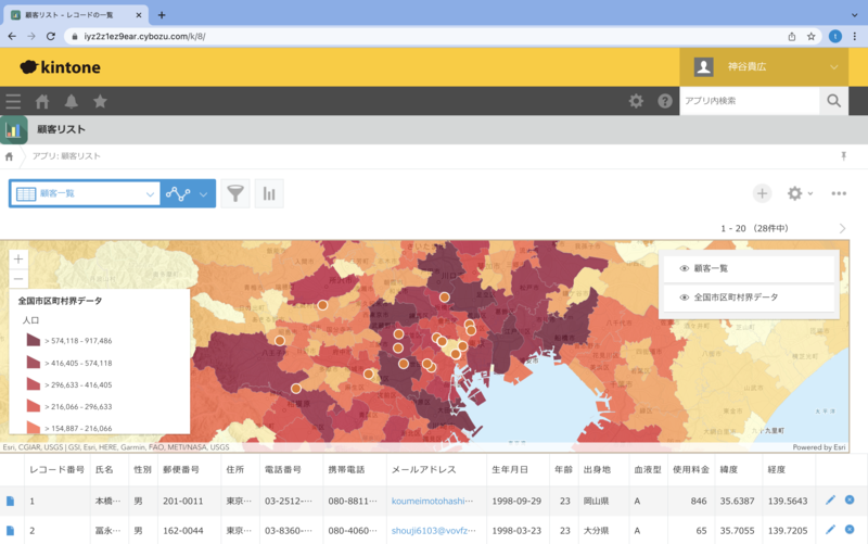 ArcGIS と kintone との連携
