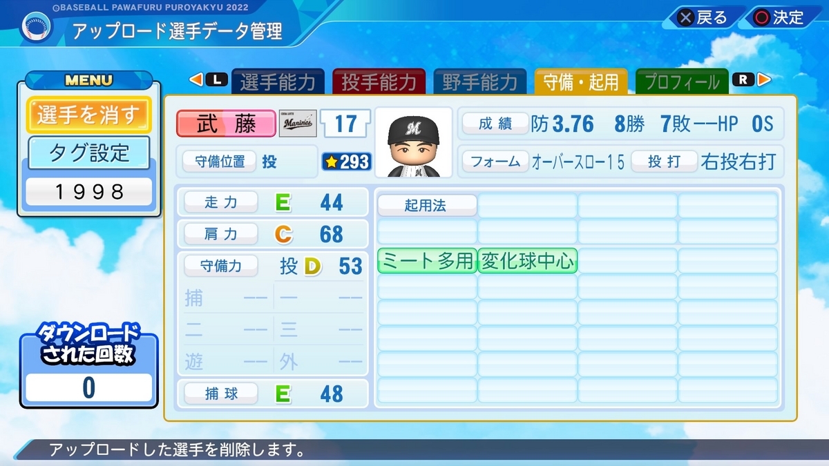 ロッテマリーンズ　武藤潤一郎選手 実使用ユニフォーム 20230507114246.jpg