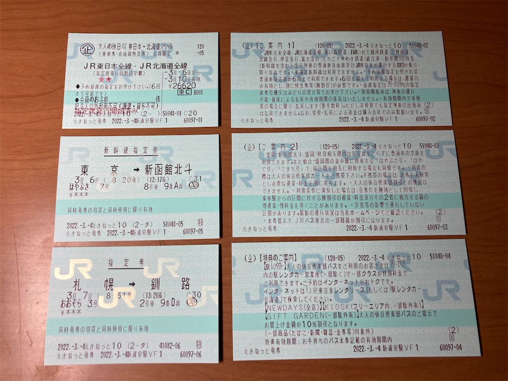 特別設定大人の休日パス 東日本・北海道スペシャル 自由人の独り言 特別設定大人の休日パス 東日本・北海道スペシャル 自由人の独り言