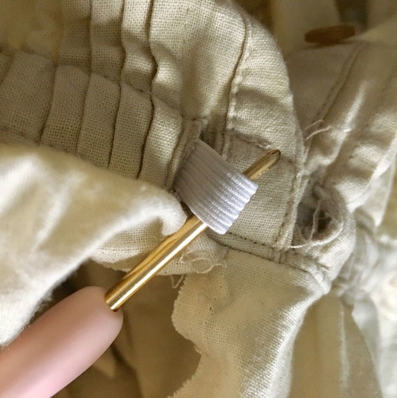 ゴムを抜く