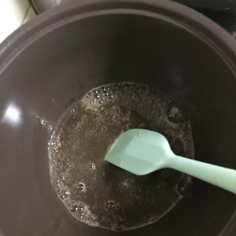 プリンのカラメル作り