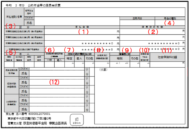 源泉徴収票の画像