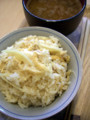 実家からの新生姜を使った炊き込みご飯