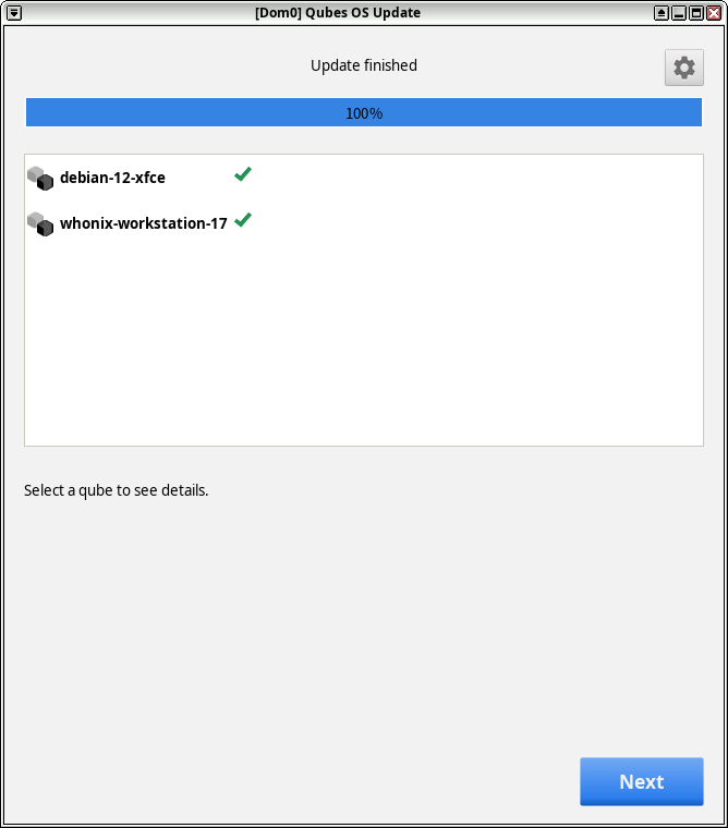 debianテンプレートなどのアップデートに成功