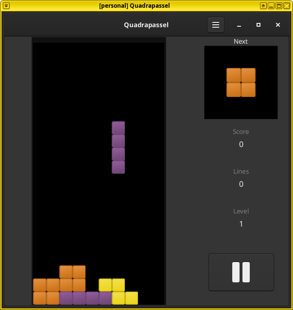 personalキューブで quadrapassel をプレー