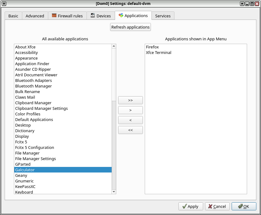 ディスポーザブルに新しいアプリケーションを追加する
