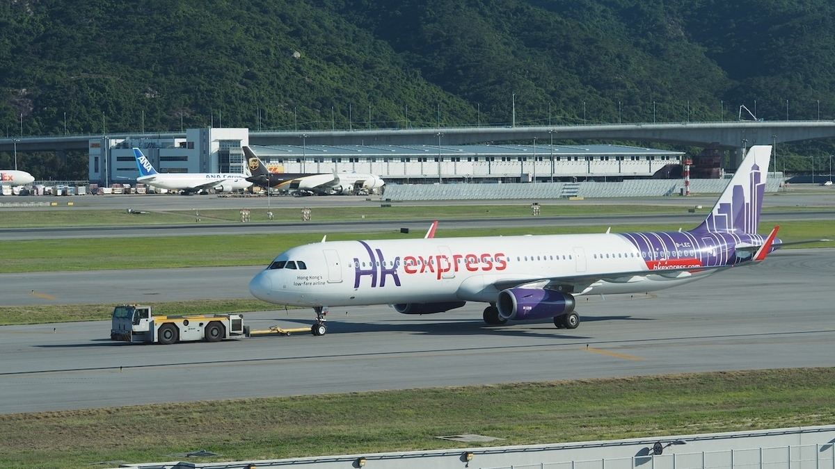当時頻繁に乗っていた香港エクスプレスの飛行機