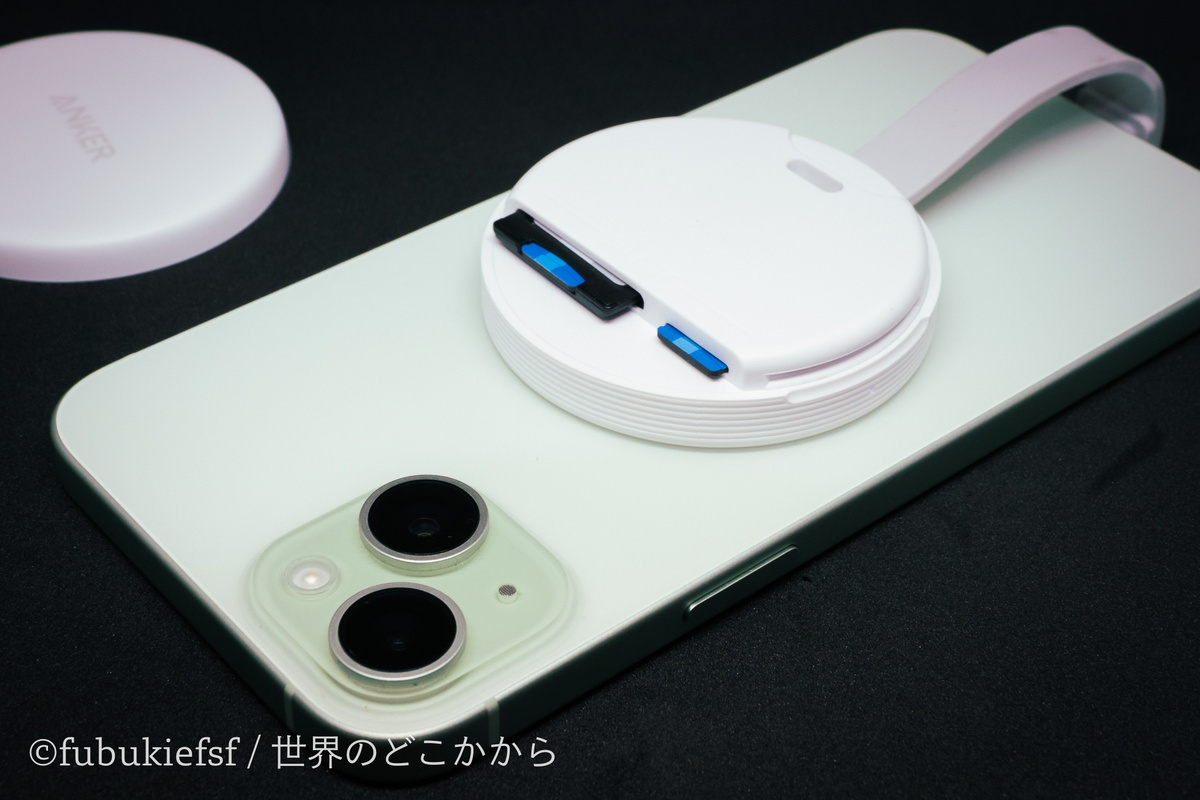 iPhone 15 plusに装着したところ