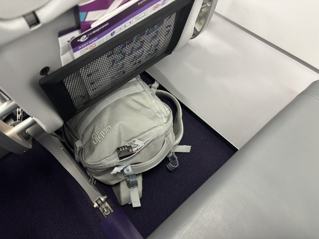 28Lなら足元においてもかさばりにくい