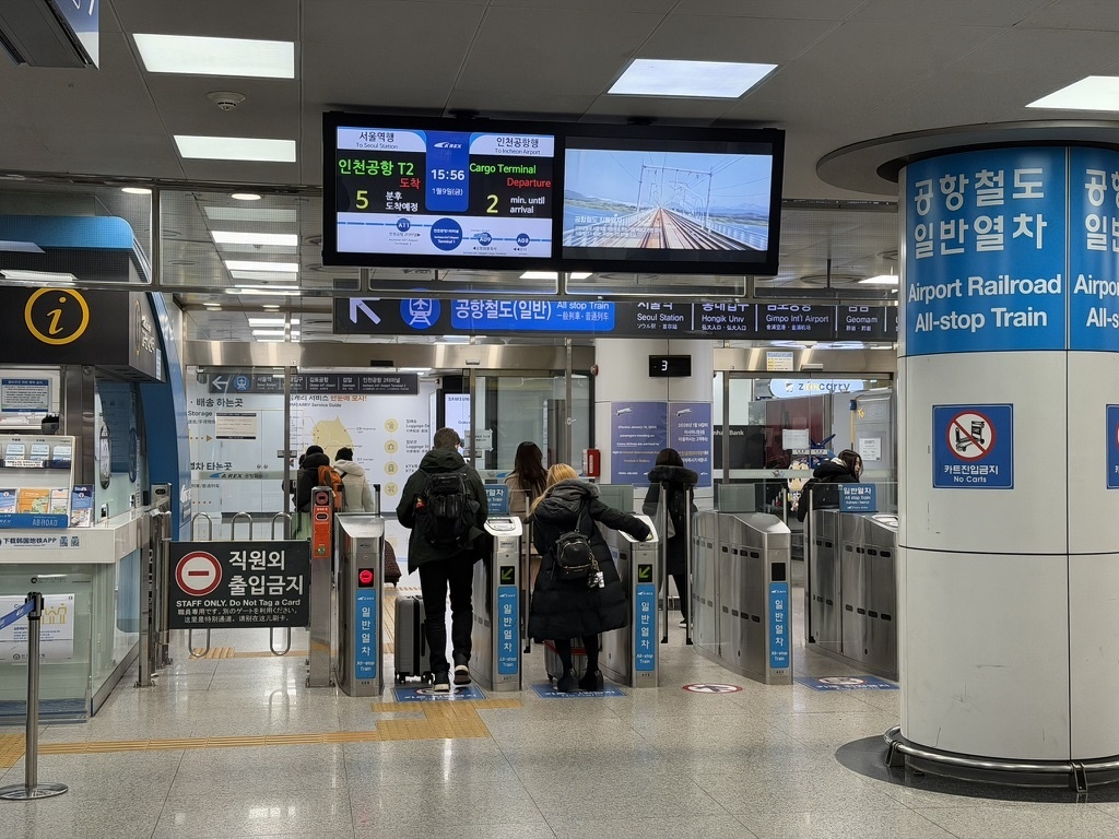 事前チャージしておけば入国後この改札をそのまま通過できる