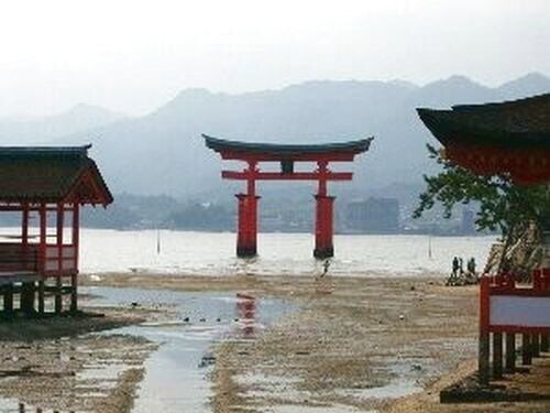 宮島の鳥居の写真