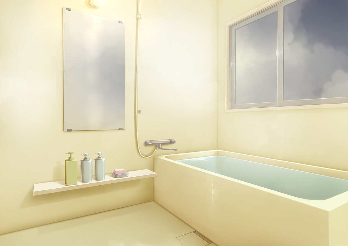 お風呂場のイラスト