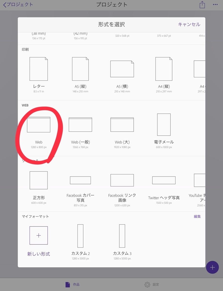 f:id:fuchsia-84:20200106205021j:plain フォーマットを選択