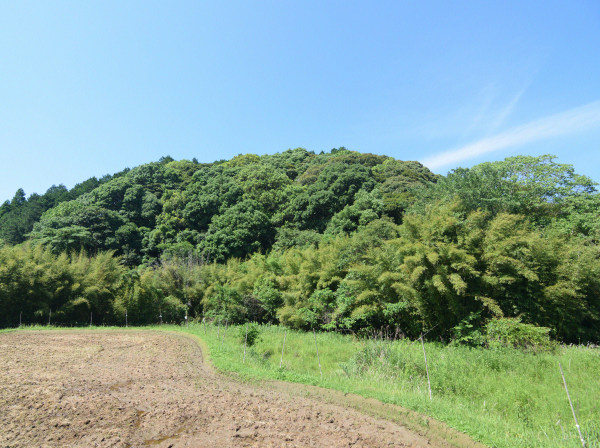 田園風景と山城跡