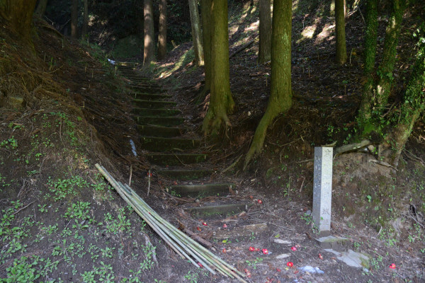 山城へ続く登山道