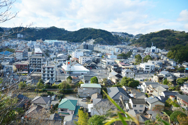 城下の街並みを一望