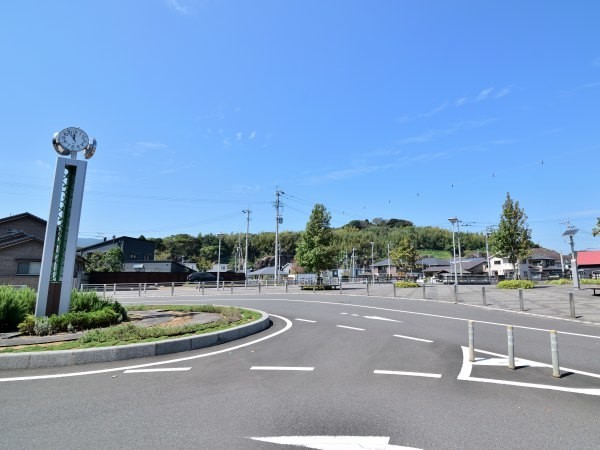 駅前のロータリー